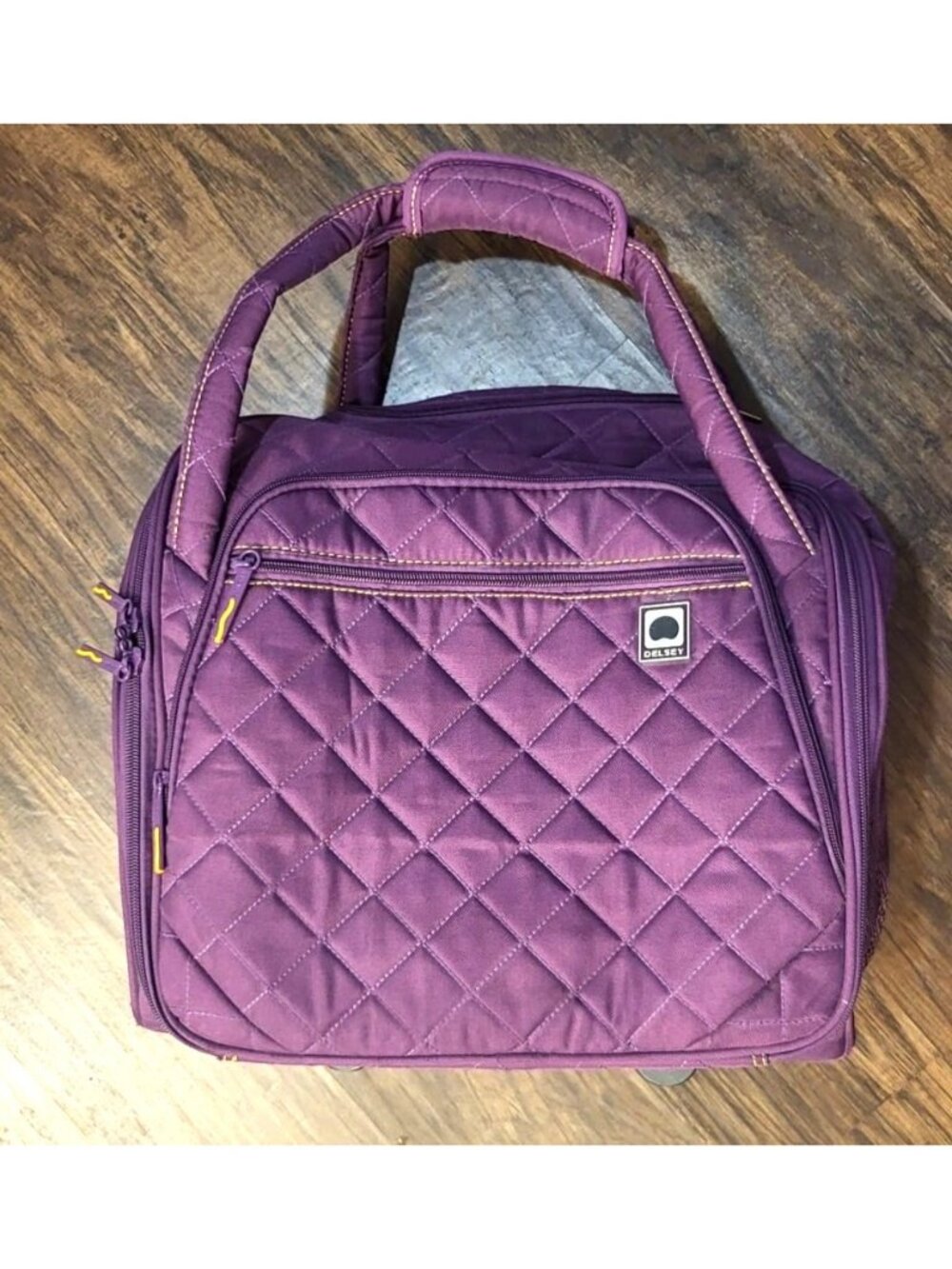 Delsey Paris Quilted Rolling Underseat Carry-on Tote